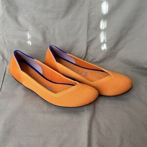 Rothy's Yellow Flats with Blue Trim